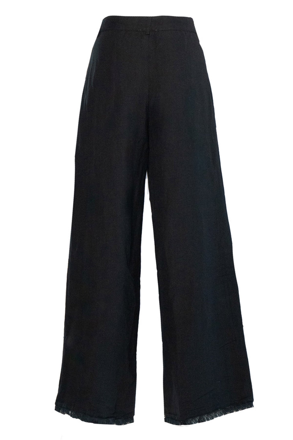 LILA Linen Trousers 9000 Jet Black - 2510230228
