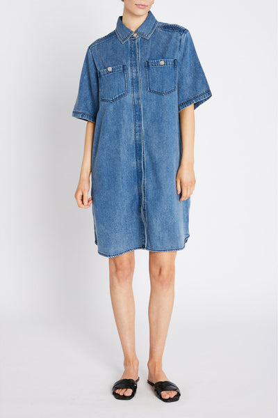 PlatieBBZigata dress Blue Denim - BBW4558 Thumbnail