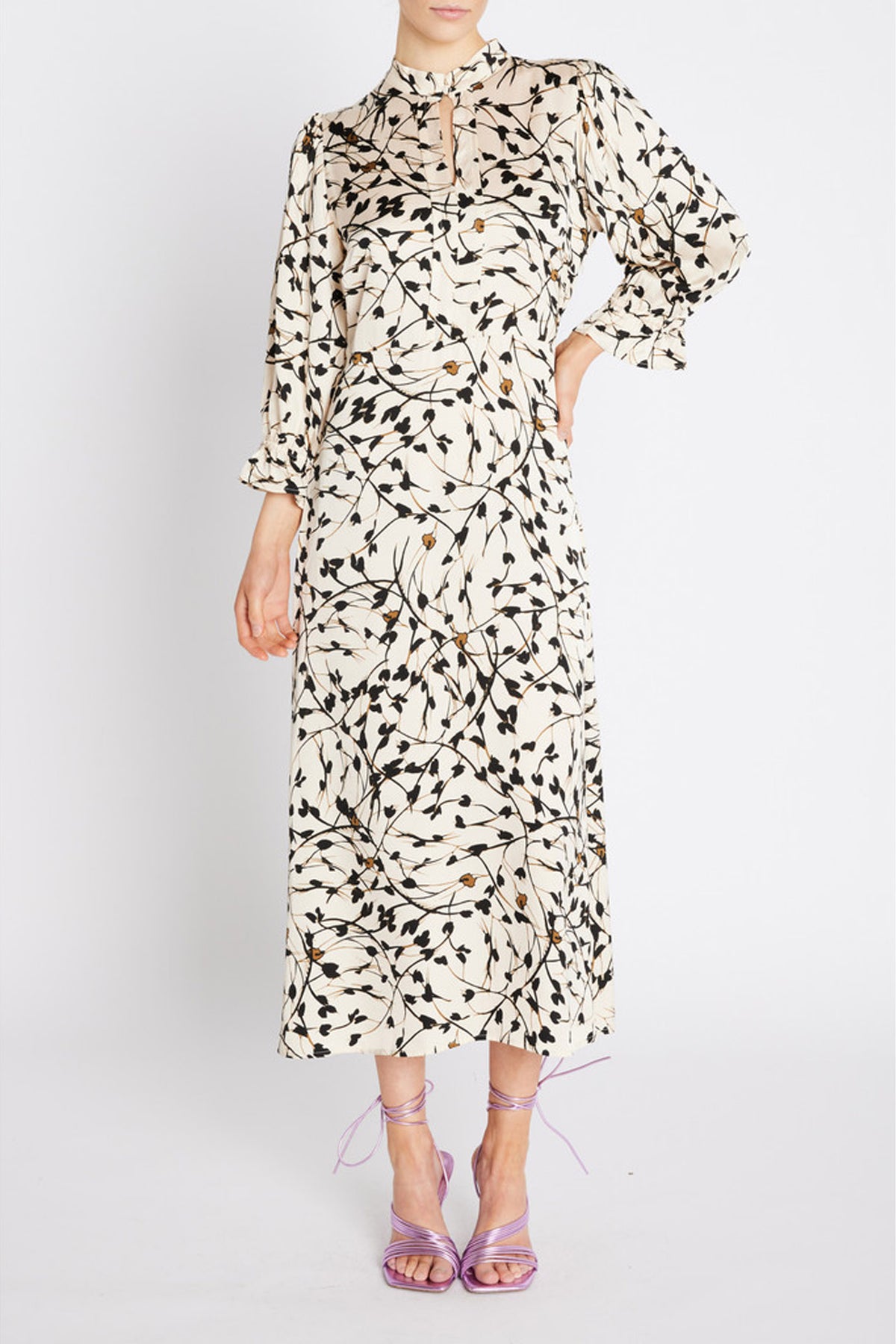 FloretBBClarene dress White Cream AOP - BBW4591