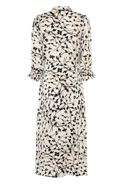 FloretBBClarene dress White Cream AOP - BBW4591 Thumbnail