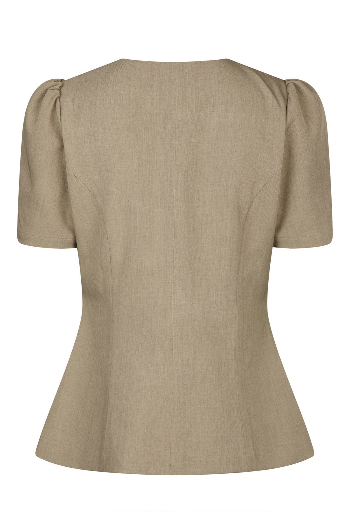 165065 JULES STRUCTURE BLOUSE Dark Taube - 165065 JULES STRUCTURE BLOUSE