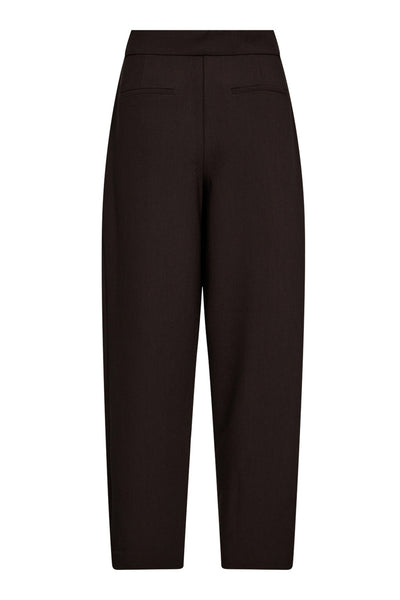 VolaCC Carrot Pleat Pant 145-Dark Brown - 31560 Thumbnail