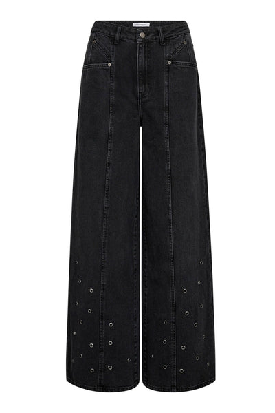 SifCC Eyelet Wide LL Jeans 96-Black - 31587 Thumbnail