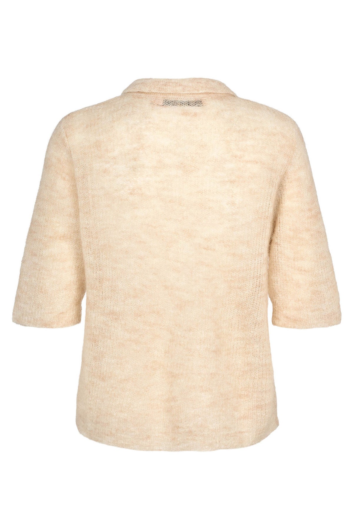 7355RDFAcacia polo knit 02 Off white melange - RDF413