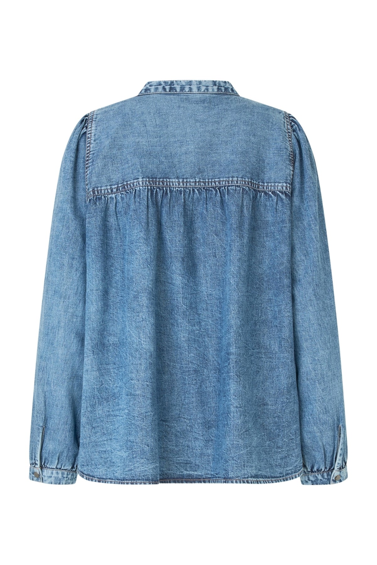 NickyLL Shirt LS 100 Washed Denim - 25420-1005