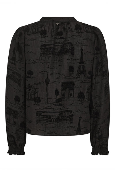 MMTazzin Tale Light Blouse Black - 173900 Thumbnail