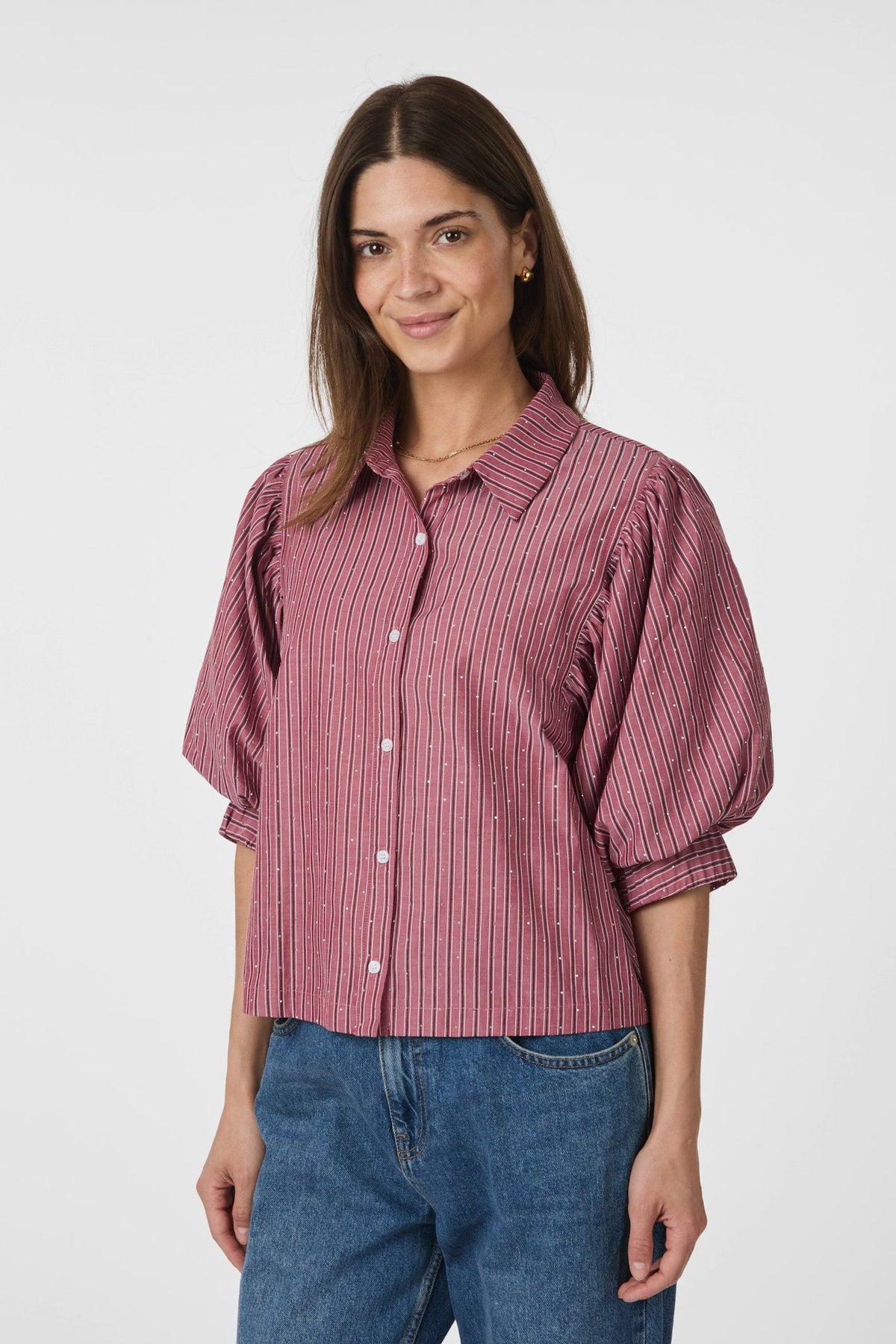 Etta Soft Stripe DARK ROSE