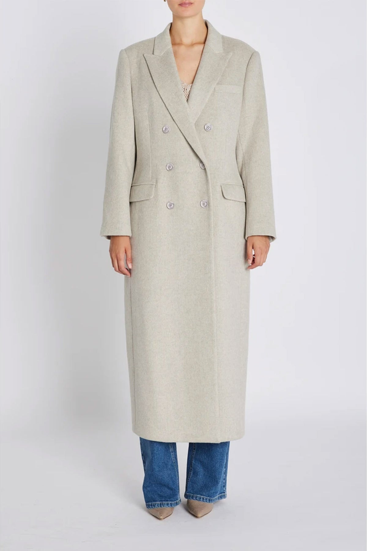 FallopiaBBAbellas coat BEIGE MELANGE - BBW4658
