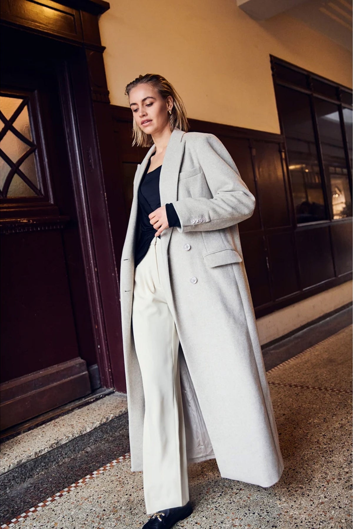 FallopiaBBAbellas coat BEIGE MELANGE - BBW4658