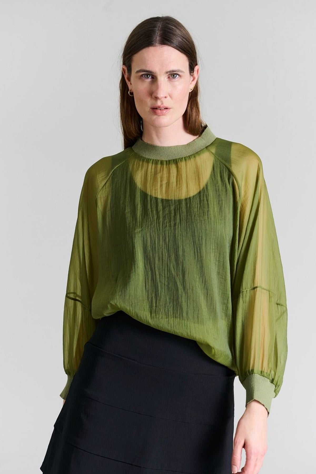 Sukasu raglan bluse GINKO GREEN - 256-2402-5322