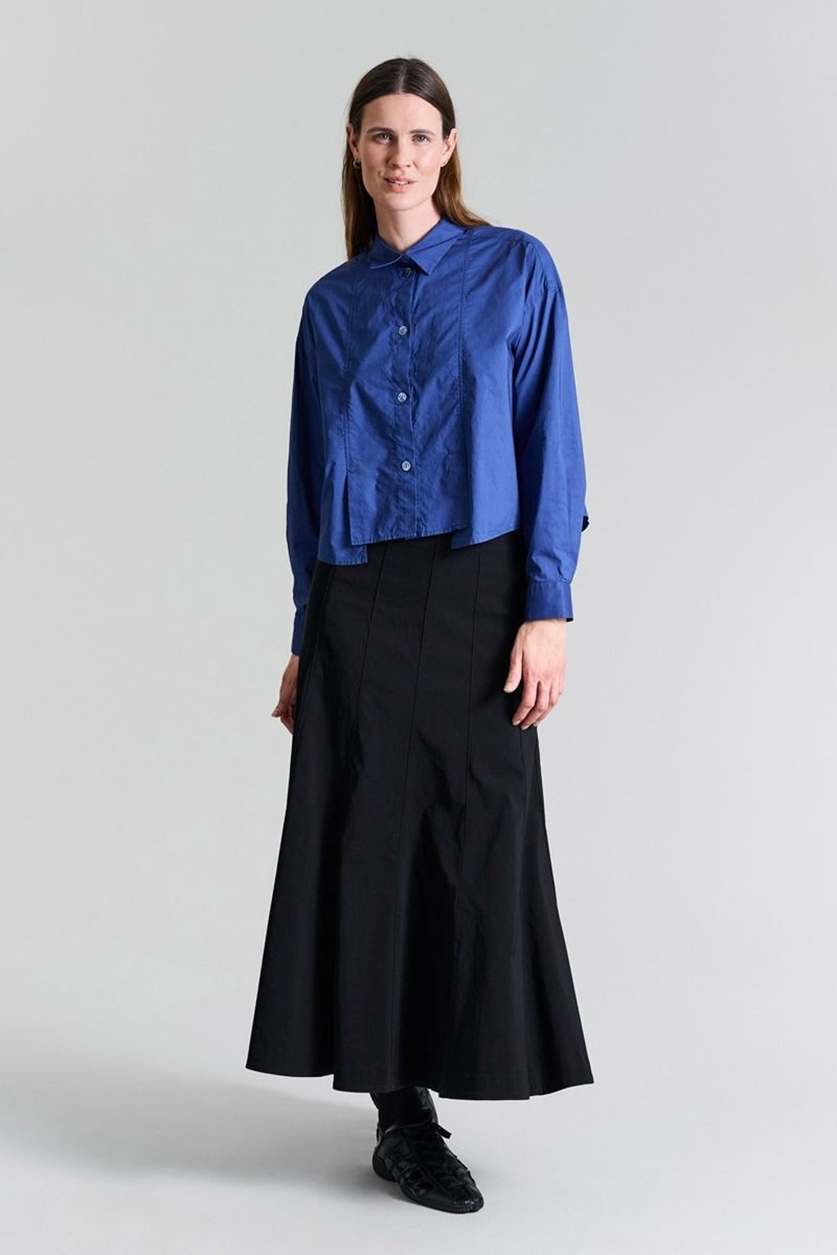 Core cotton skjorte med lÃ¦g Twilight Blue - 256-2226-5328