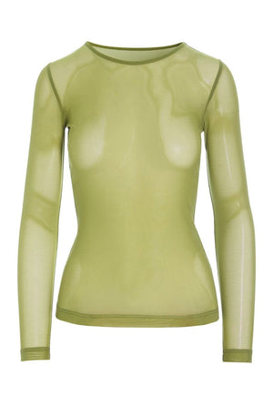 Fukashi mesh t-shirt GINKO GREEN - 256-4081-5091