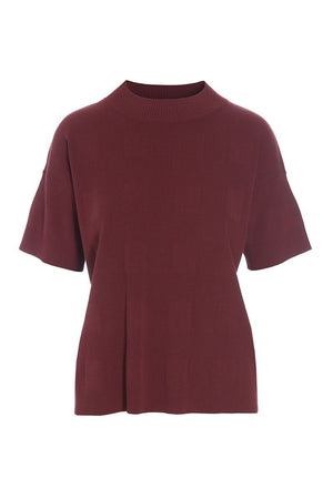 Saku kortÃ¦rmet bluse Maroon - 256-1073-5352