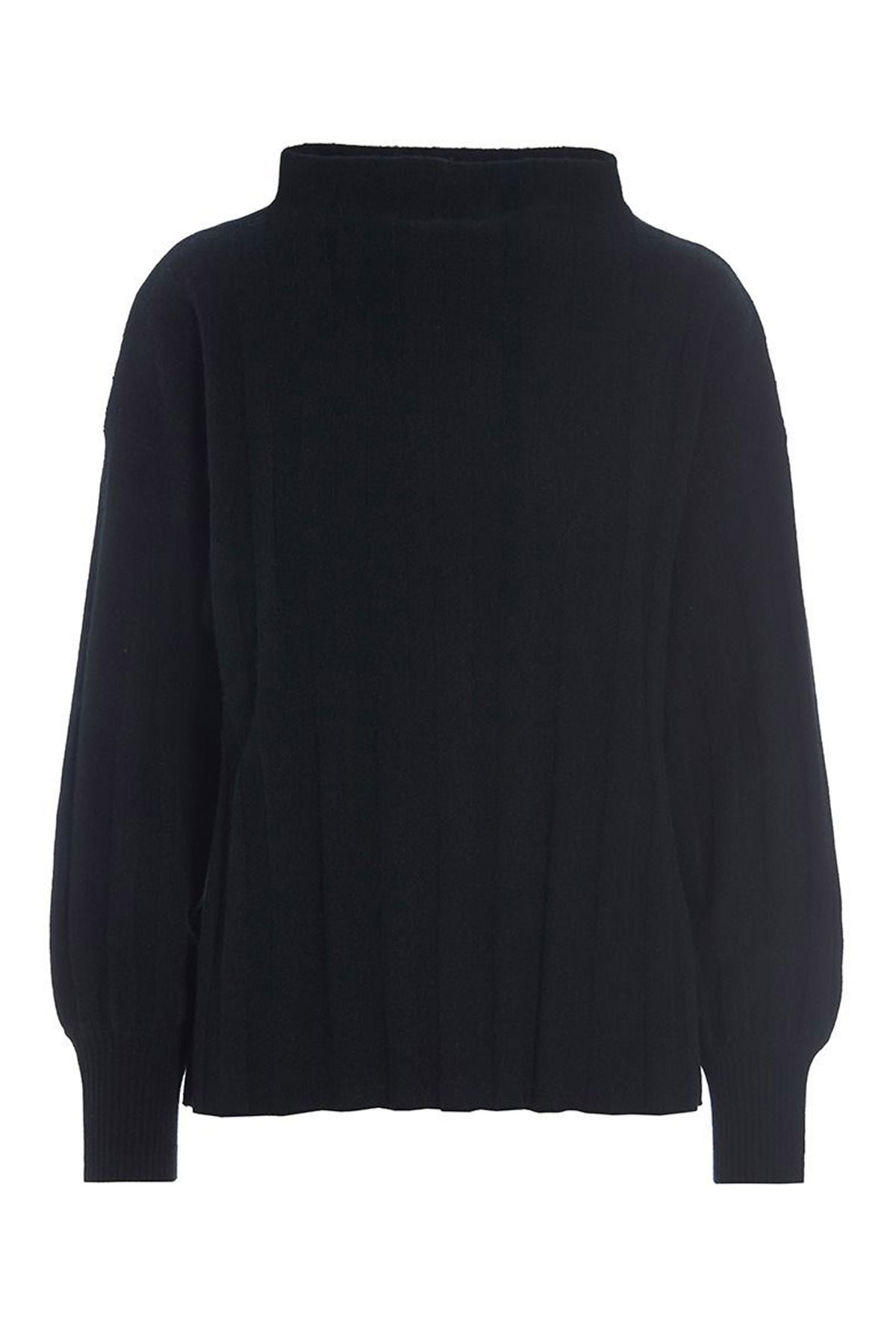 Cloud cashmere rib bluse Black - 256-1049-5358