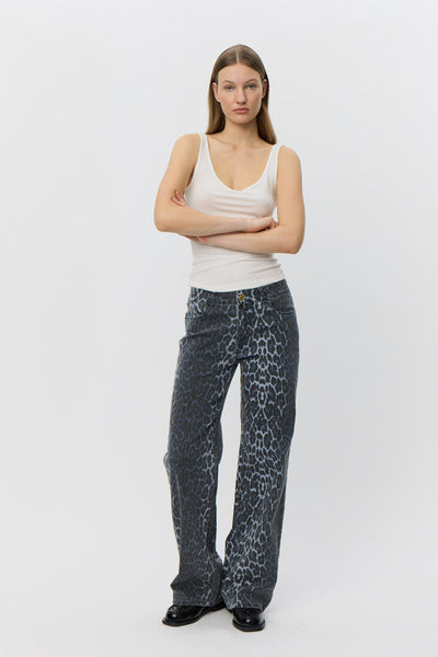 SIENNASW LEOPARD TROUSERS 5036 Blue - SNOS606 Thumbnail