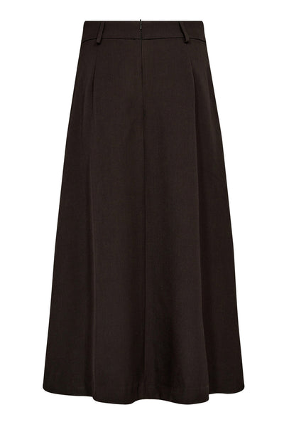 LunaCC Pocket Pleat Skirt 145-Dark Brown - 34222 Thumbnail