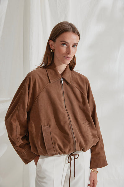 180HMRihan Suede jacket 06 Camel - HM1330 Thumbnail