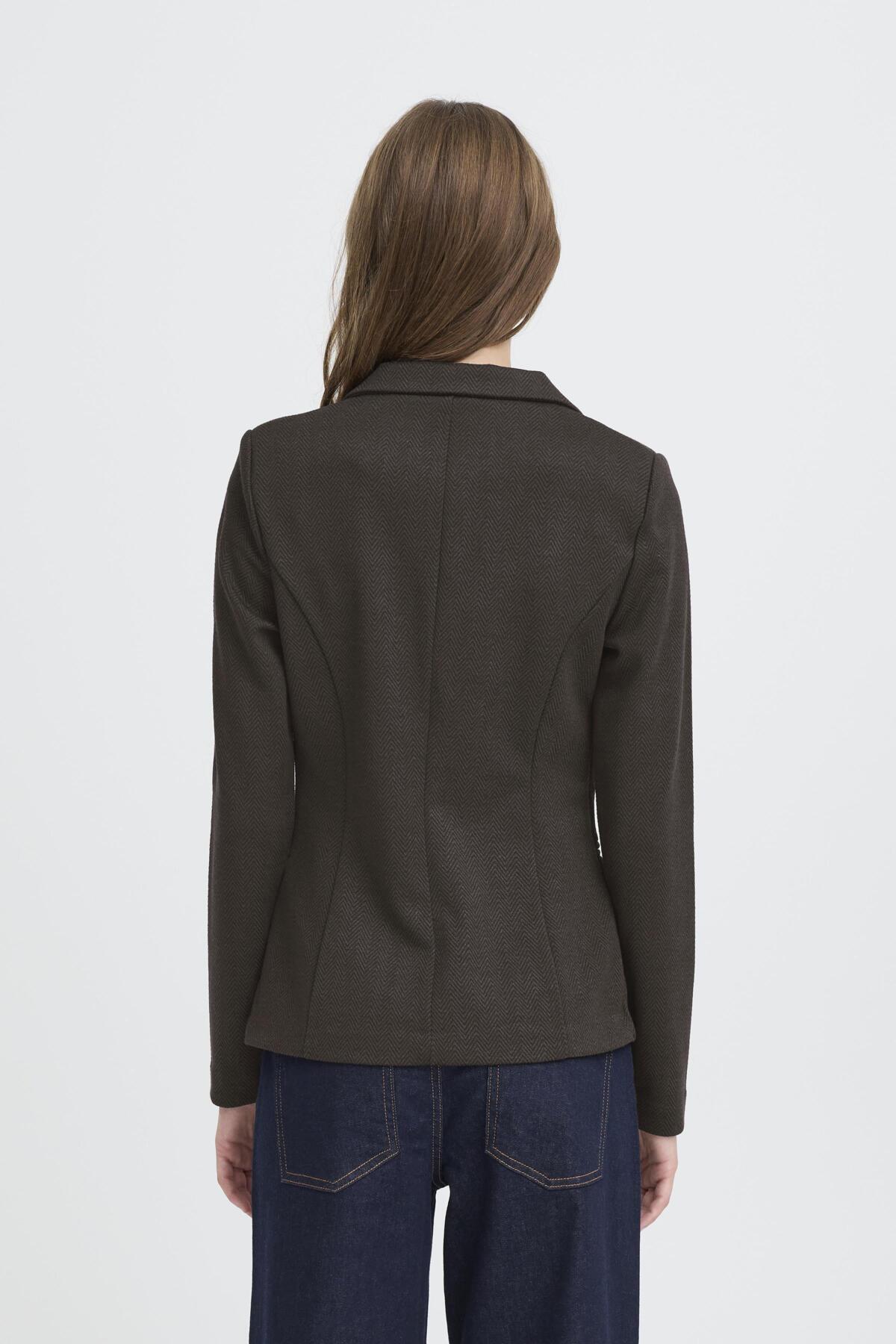 IHKATE JACQUARD BL4 BLACK BROWN HERRINGBONE - 20121600