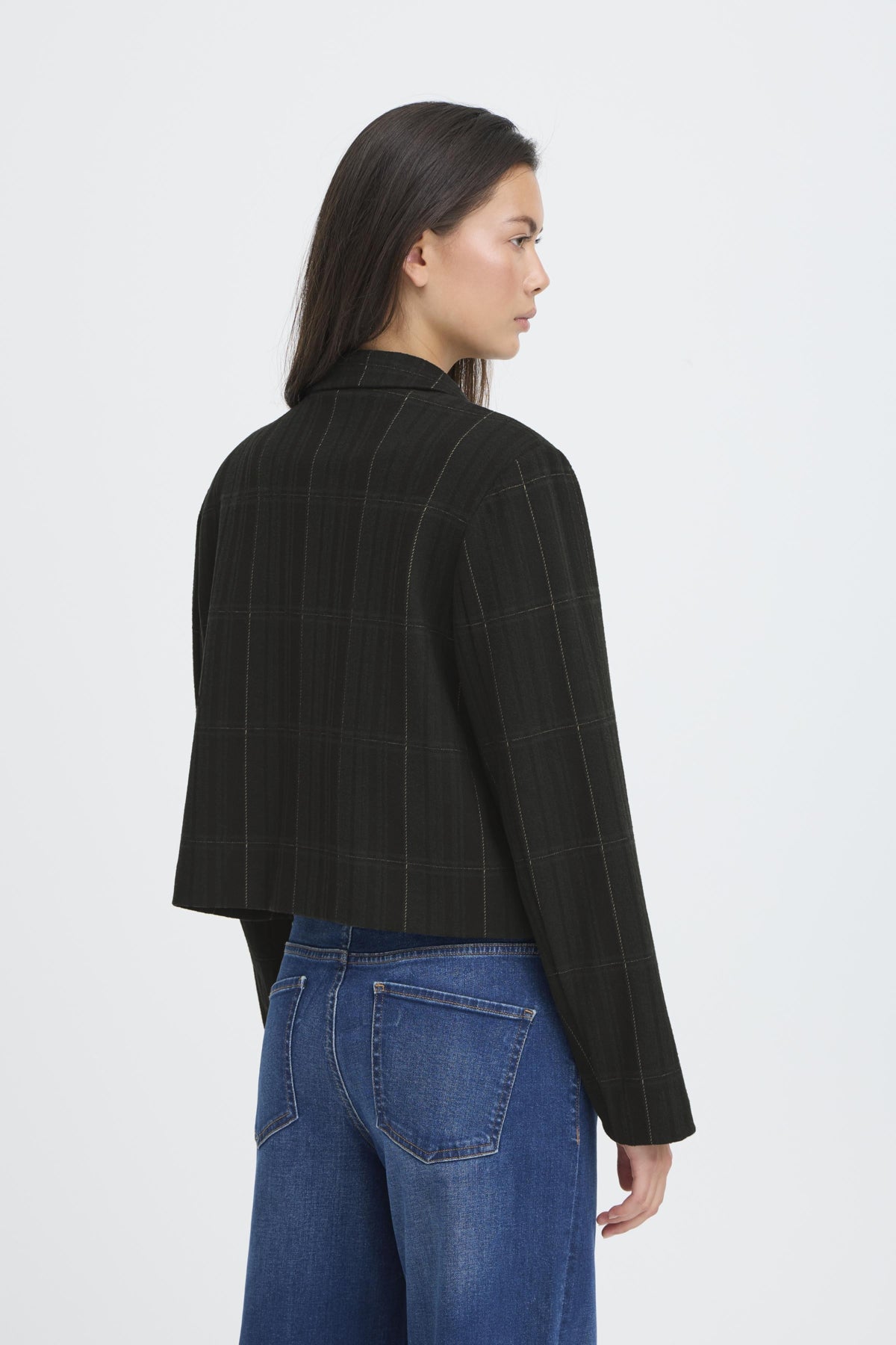 IHKATE WOOLLEY BL BLACK/GREEN CHECK - 20124665