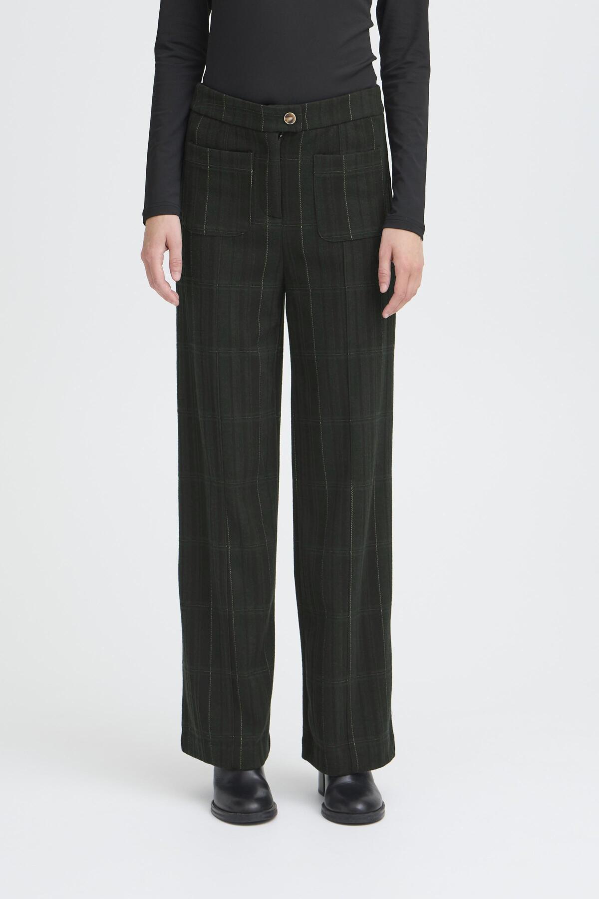 IHKATE WOOLLEY PA BLACK/GREEN CHECK - 20124667