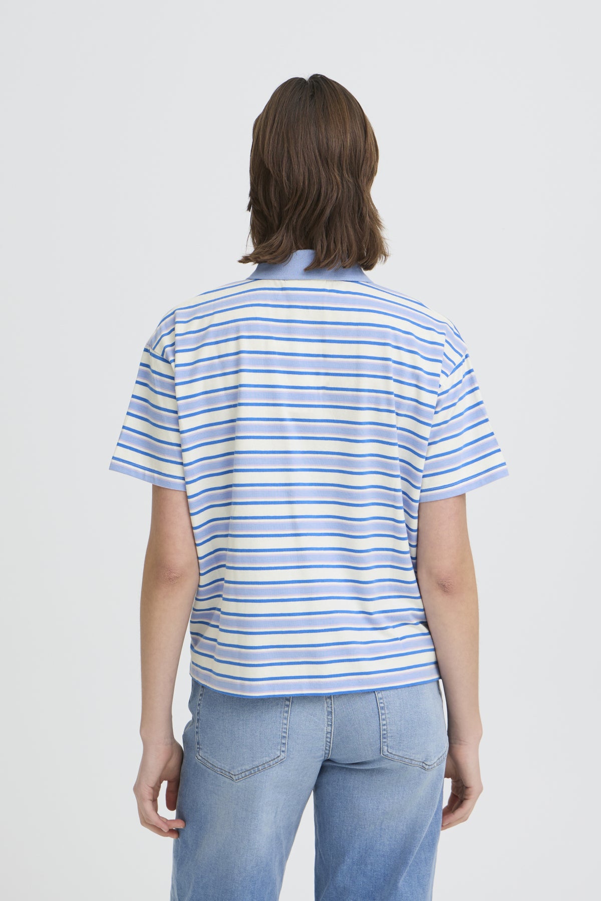 IHMIRA POLO SS BLUE MULTI STRIPE - 900003454 - 20125016