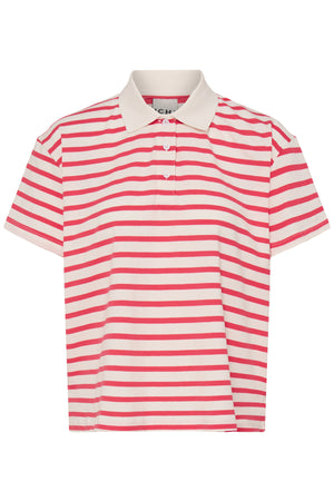 IHMIRA POLO SS TEABERRY / CLOUD DANCER - 9000 - 20125016