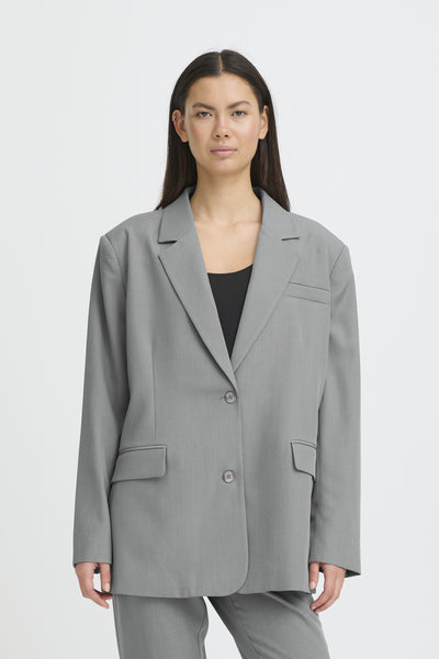 IHFAVA OVERSIZE BL Grey melange - 200318 - 20125677 Thumbnail