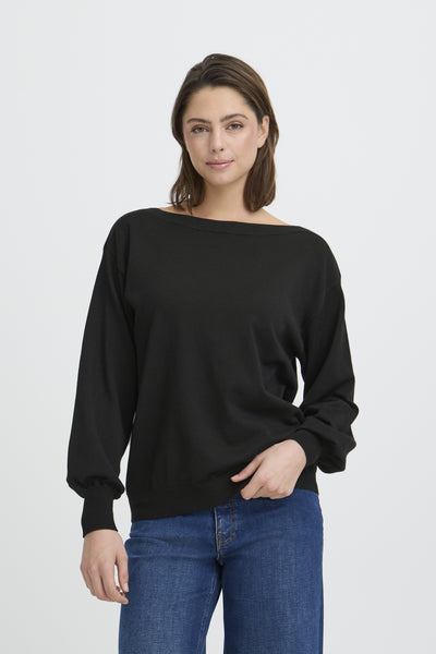 IHLULS BOAT NECK LS Black - 194008 - 20125811 Thumbnail