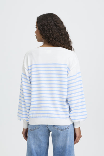 IHLULS BOAT NECK LS SOLID + CLOUD BELAIR STRIPE - - 20125811 Thumbnail