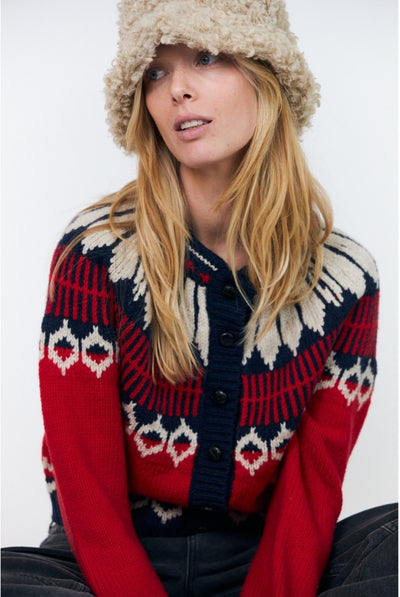 Clarell Knit Cardigan Red - 26407-5016 Thumbnail