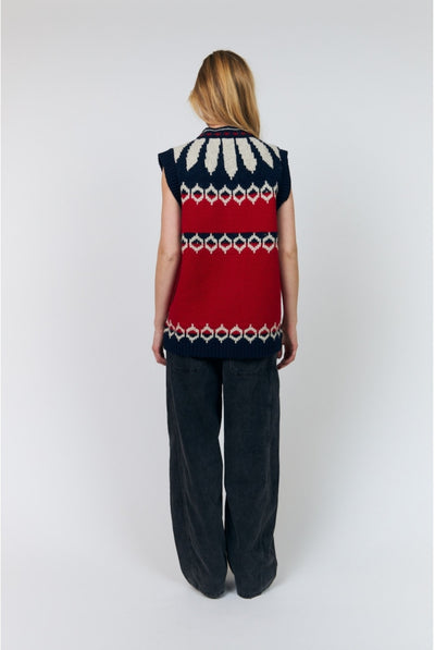 Cleoll Knit Vest Sl Red - 26407-5019 Thumbnail
