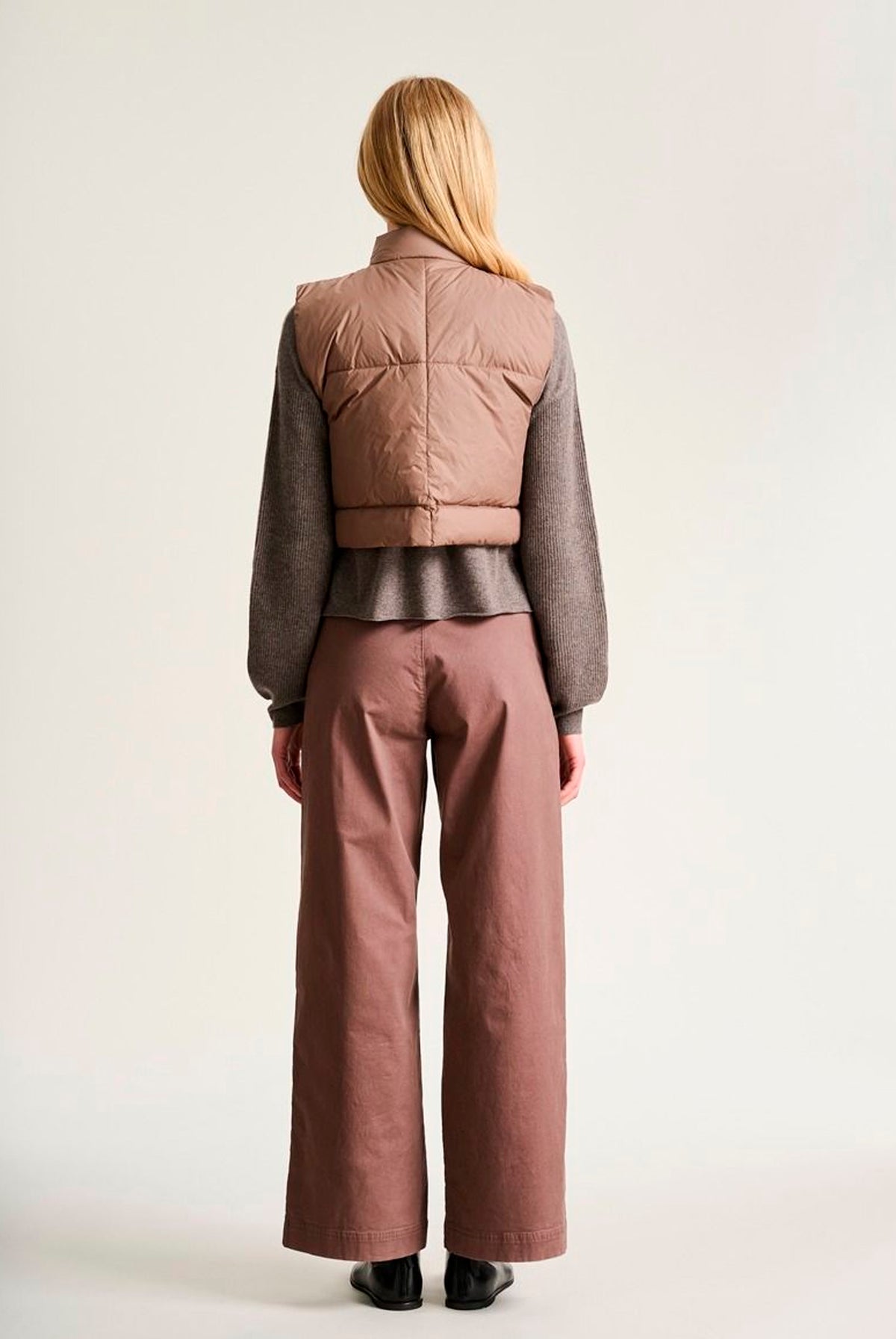 Feather down kort vest DEER - 266-2092-5439