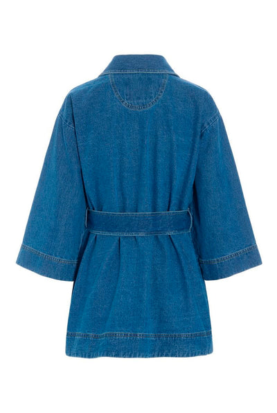 Hayato lang jakke Blue Denim - 266-2483-5837 Thumbnail