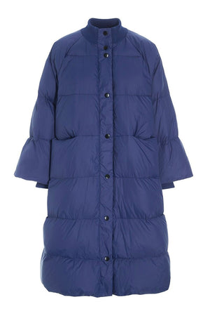 Feather down frakke med knappe Twilight Blue - 257-2092-5437