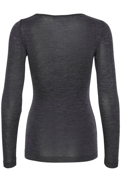 FangIW T-Shirt  LS Granite Melange - 30106096 Thumbnail