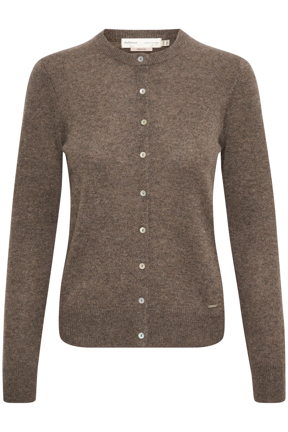LukkaIW Cardigan Brown Melange - 30107630