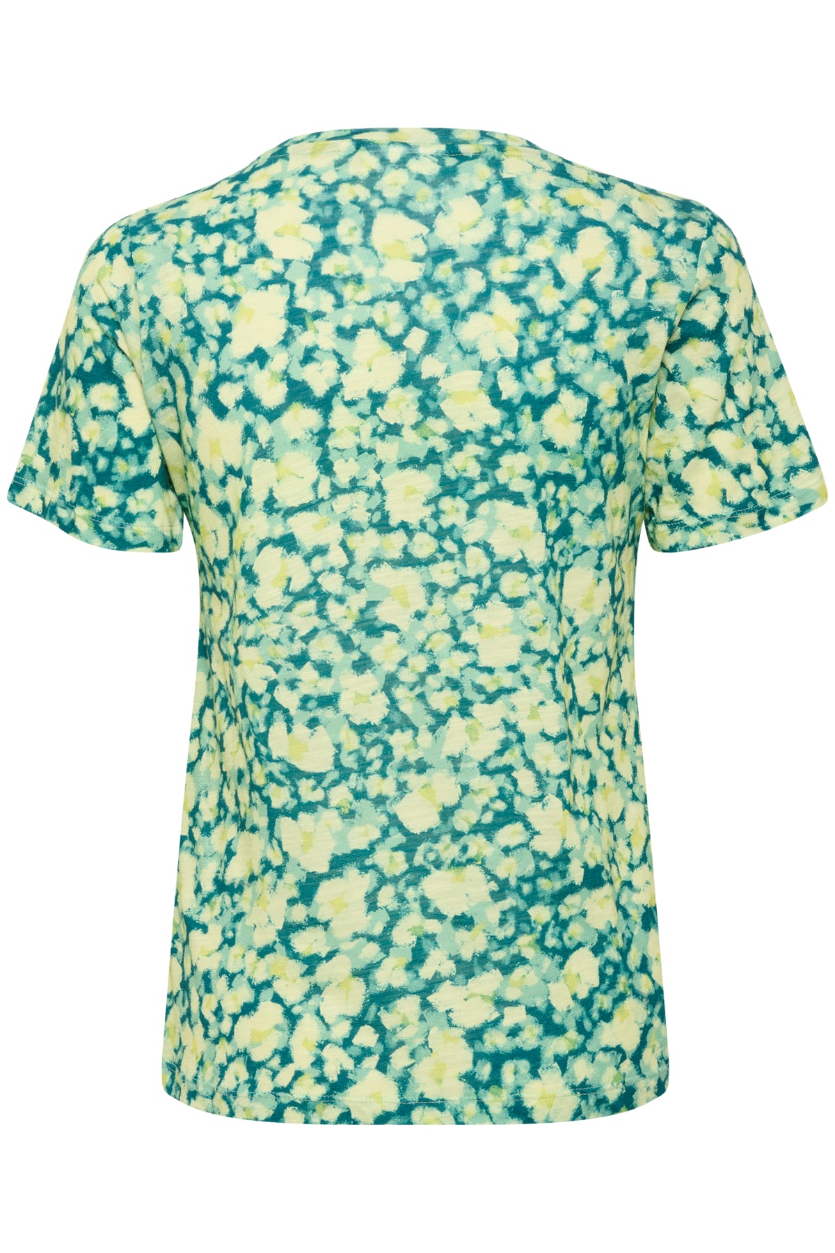 AlmaIW Print Tshirt Green Painted Flower - 30108258