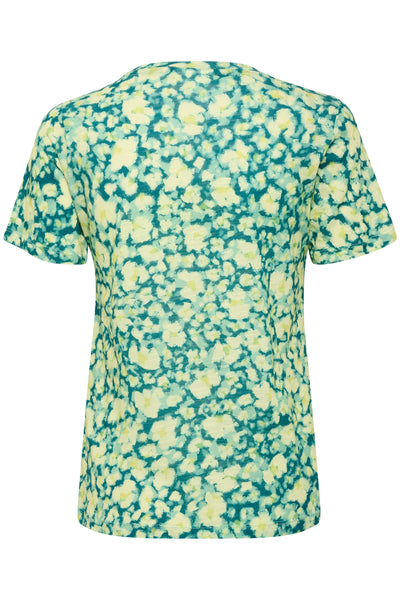AlmaIW Print Tshirt Green Painted Flower - 30108258 Thumbnail