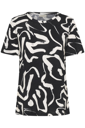 AlmaIW Print Tshirt BLACK ART STROKES 1 - 90000346 - 30108258