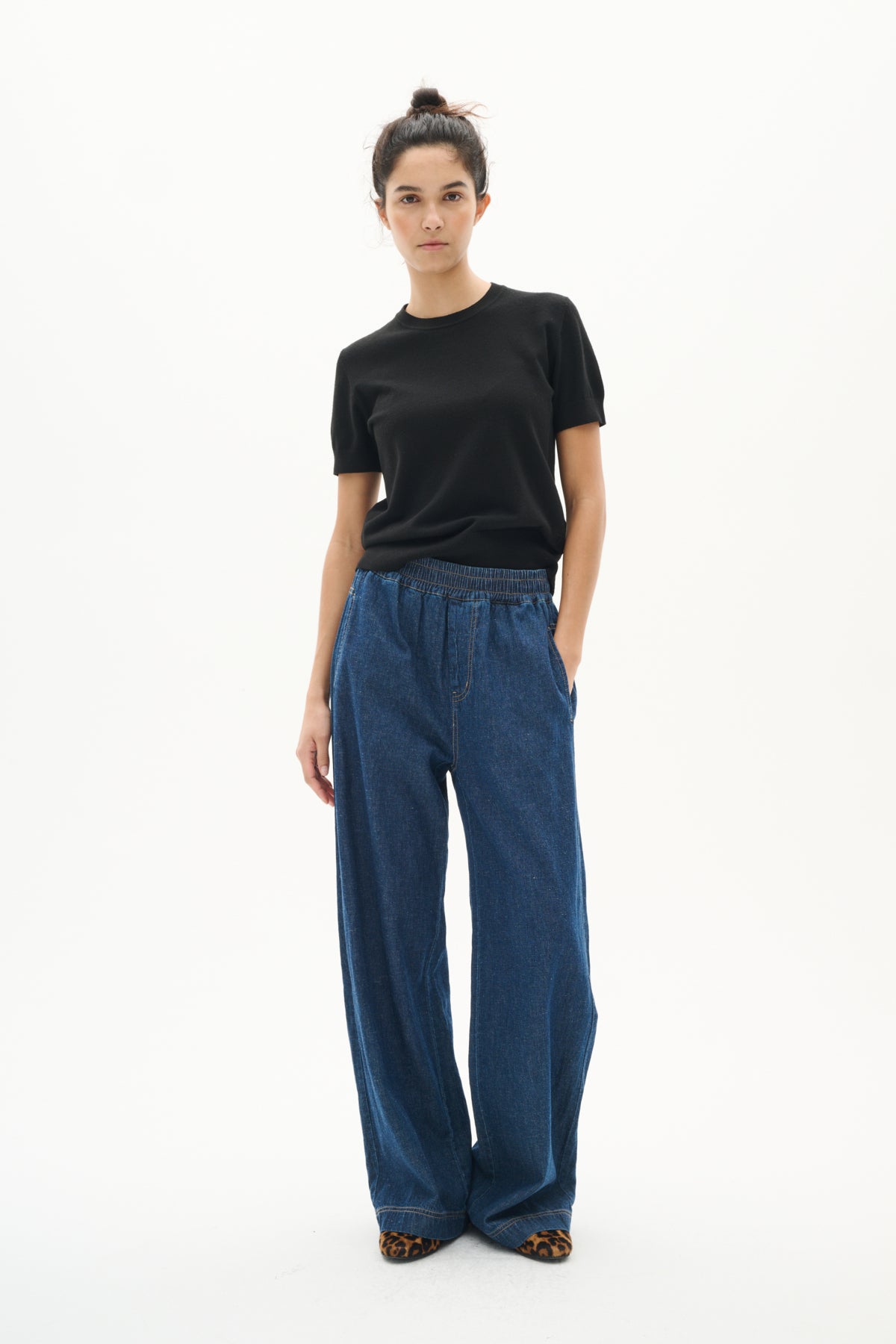 RubinaIW Pullon Pant Blue Denim - 30110353