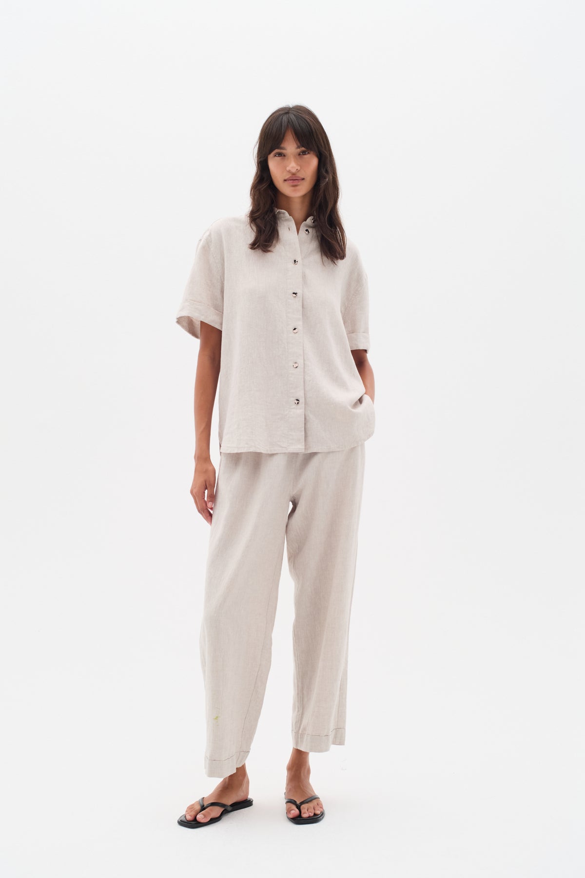 RimoneIW Driza Culotte Pants Haze Melange - 30110459