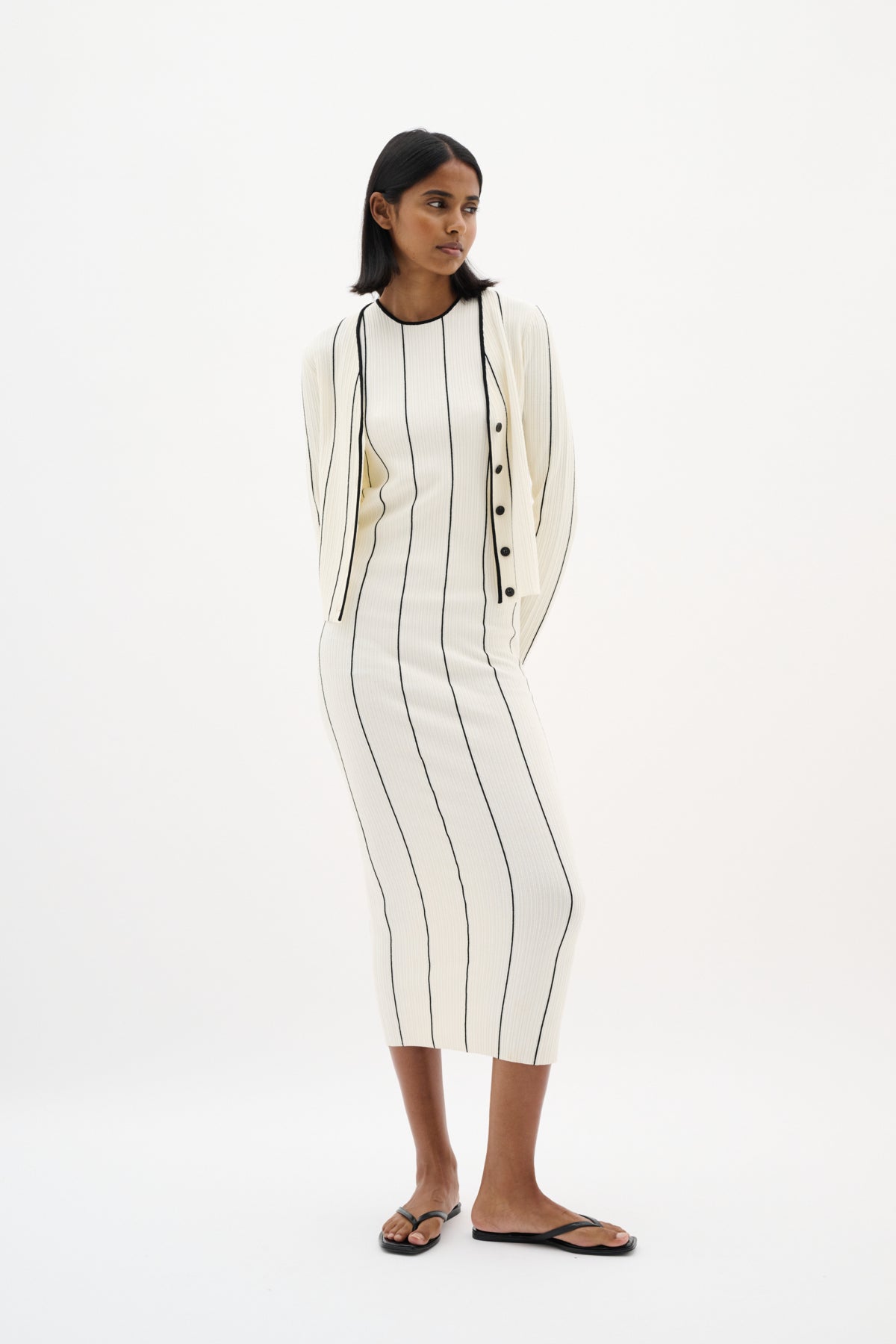 SaiaIW Dress Whisper White / Black - 30110573