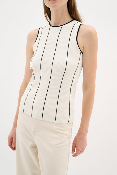 SaiaIW Tank Whisper White / Black - 30110574 Thumbnail