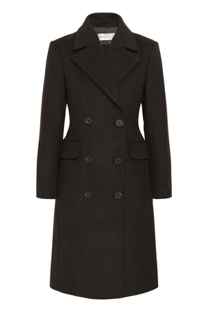 ThoraIW Lapel Coat R Chocolate Brown - 191109 - 30110808