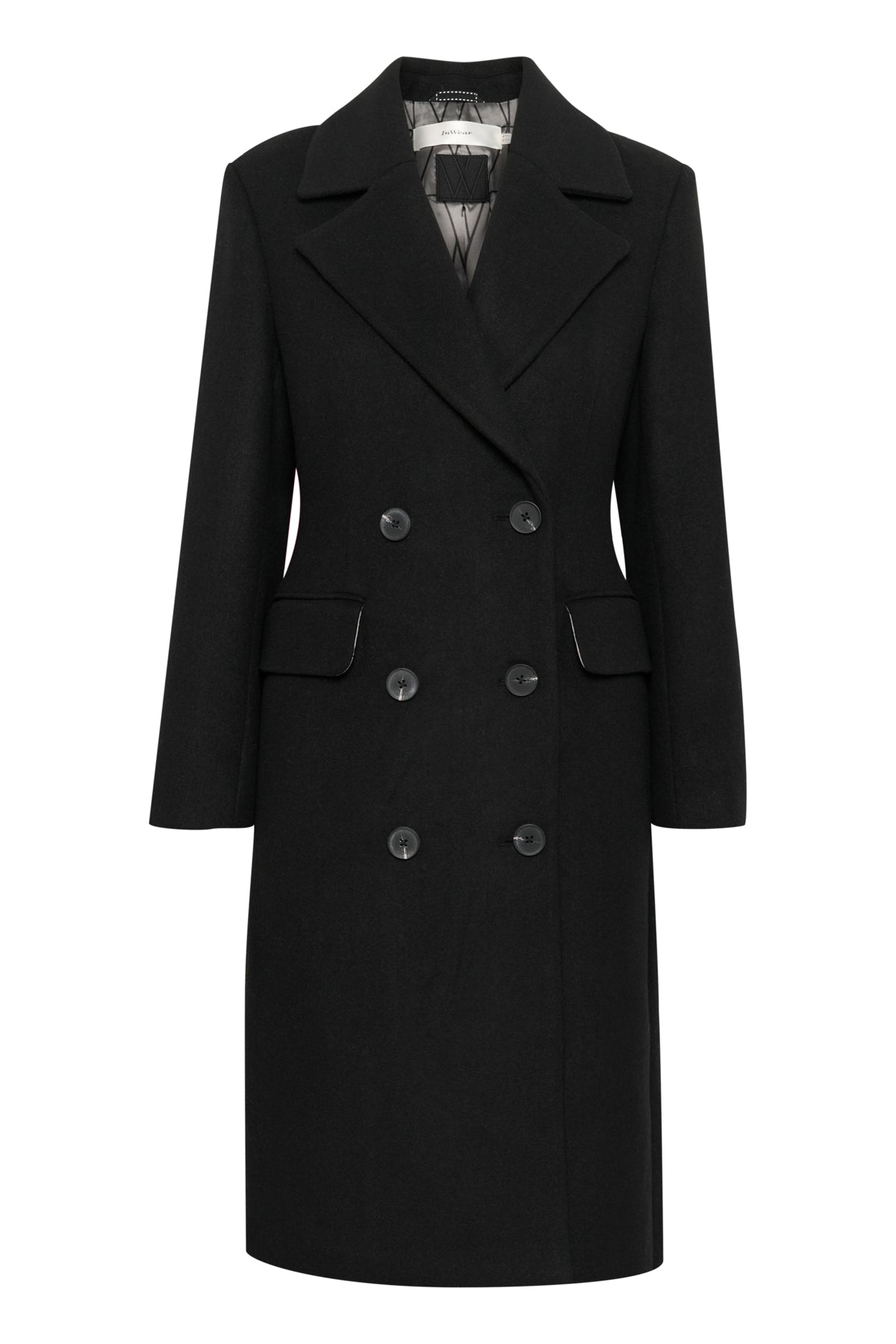 ThoraIW Lapel Coat R Black