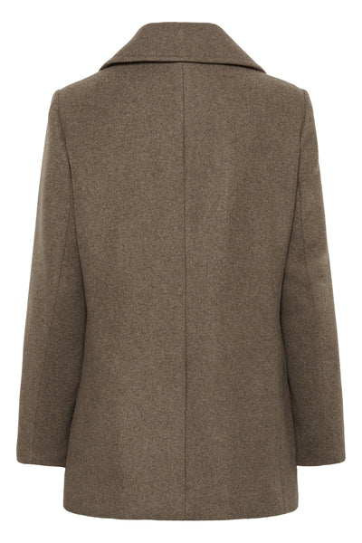 PerryIW Sailor Coat R Mocha Grey Melange - 30110809 Thumbnail