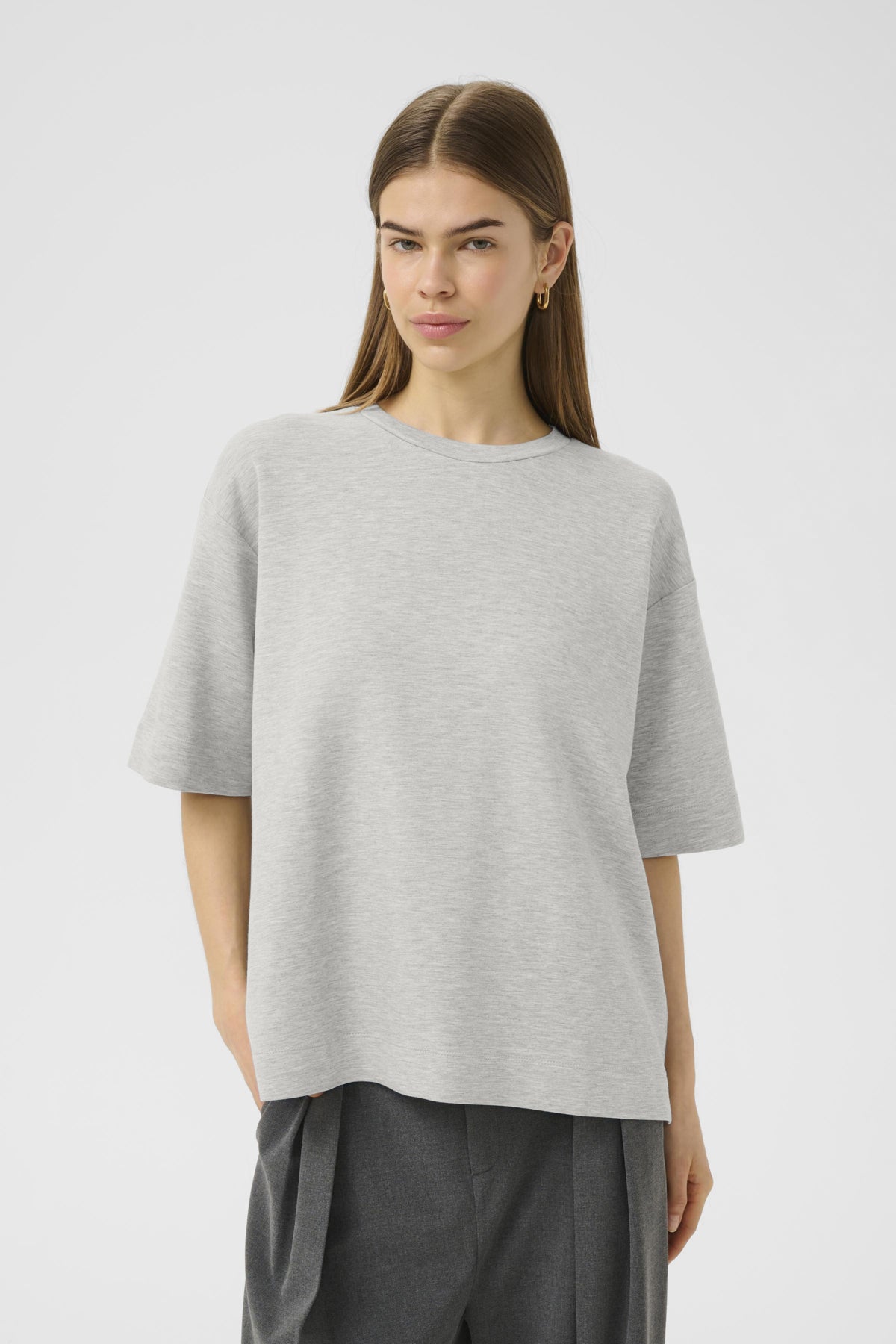 PannieIW Oversize Tshirt Melan Granite Melange - 1740161 - 30110826