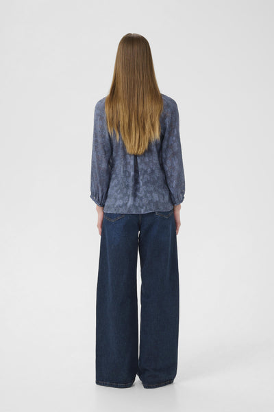 AddisonIW Blouse Dotted Surface Blue - 30110889 Thumbnail