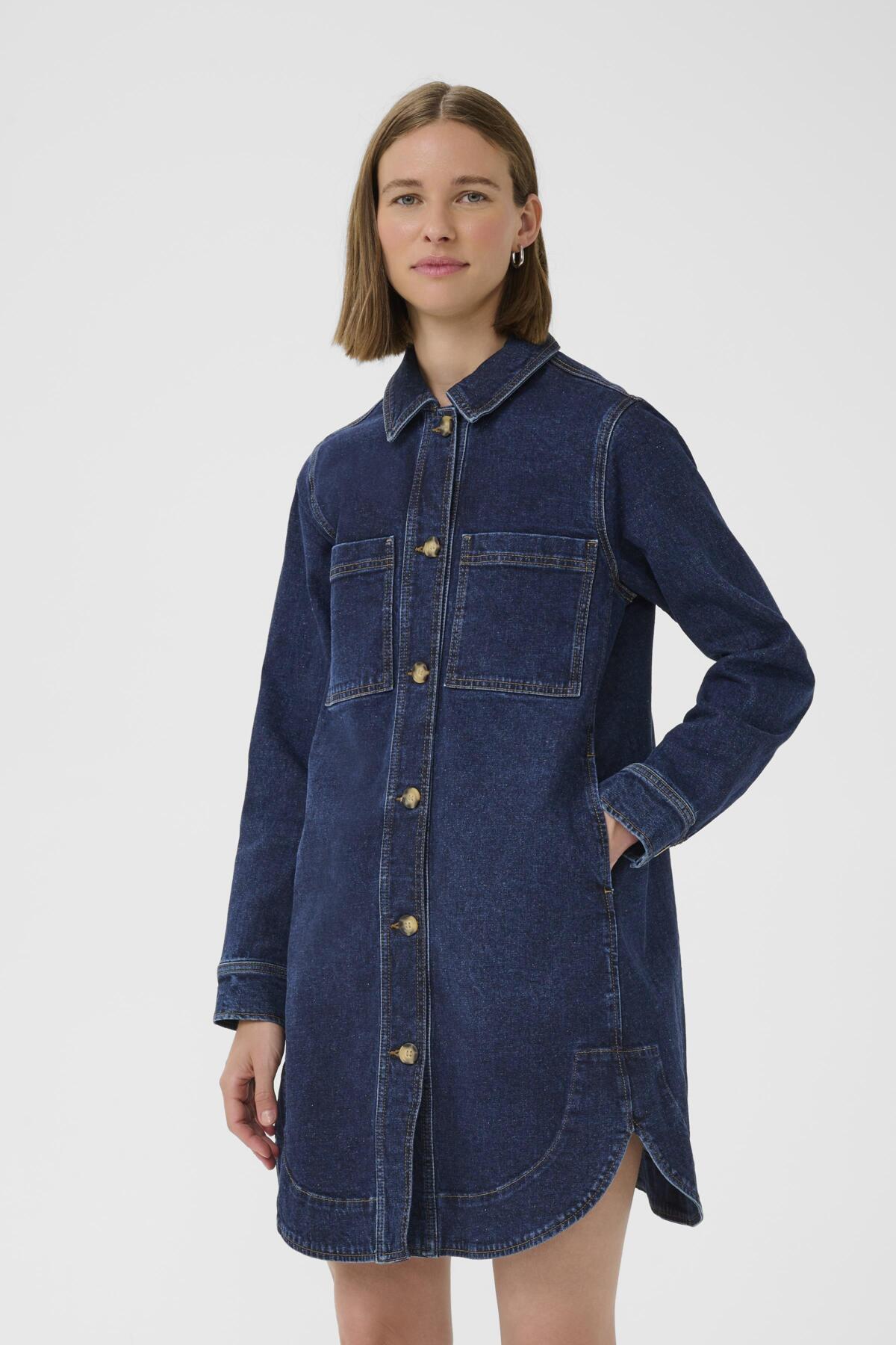 NanaIW Denim Dress Dark Wash Denim - 30110969