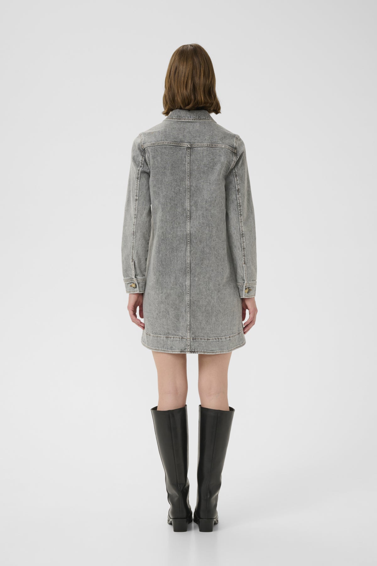 NanasIW Denim Dress Lgt.Grey Wash Denim - 30111075